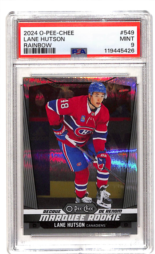 2024-25 Lane Hutson O-Pee-Chee Marquee Rookie Rainbow PSA 9 /350 Canadiens