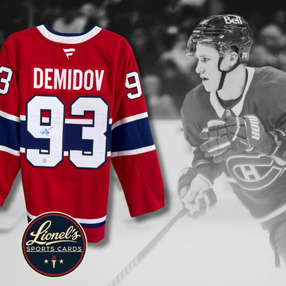 Ivan Demidov Chandail Fanatics Premium Rouge – (Année Recrue) – Autographié AJ Sports