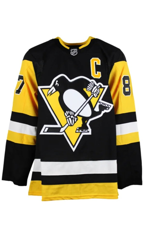 Sidney Crosby – Chandail Fanatics Premium Noir Pittsburgh Penguins Autographié – Certificat Frameworth