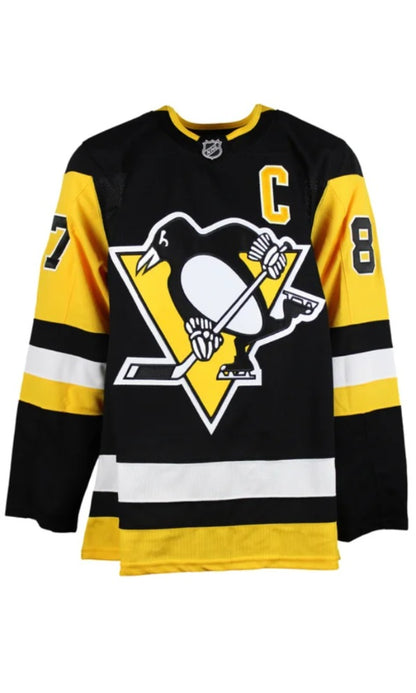 Sidney Crosby – Chandail Fanatics Premium Noir Pittsburgh Penguins Autographié – Certificat Frameworth