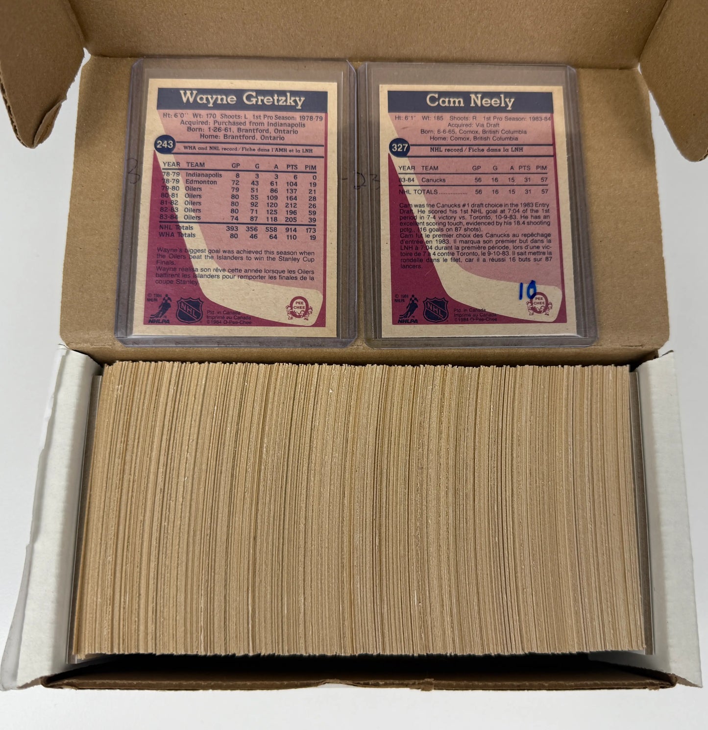 1984-85 O-Pee-Chee Hockey – Set Complet Haut Grade KSA 8.5