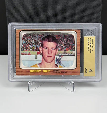 1966-67 Topps #35 Bobby Orr Rookie Card ACA 4 VG-EX