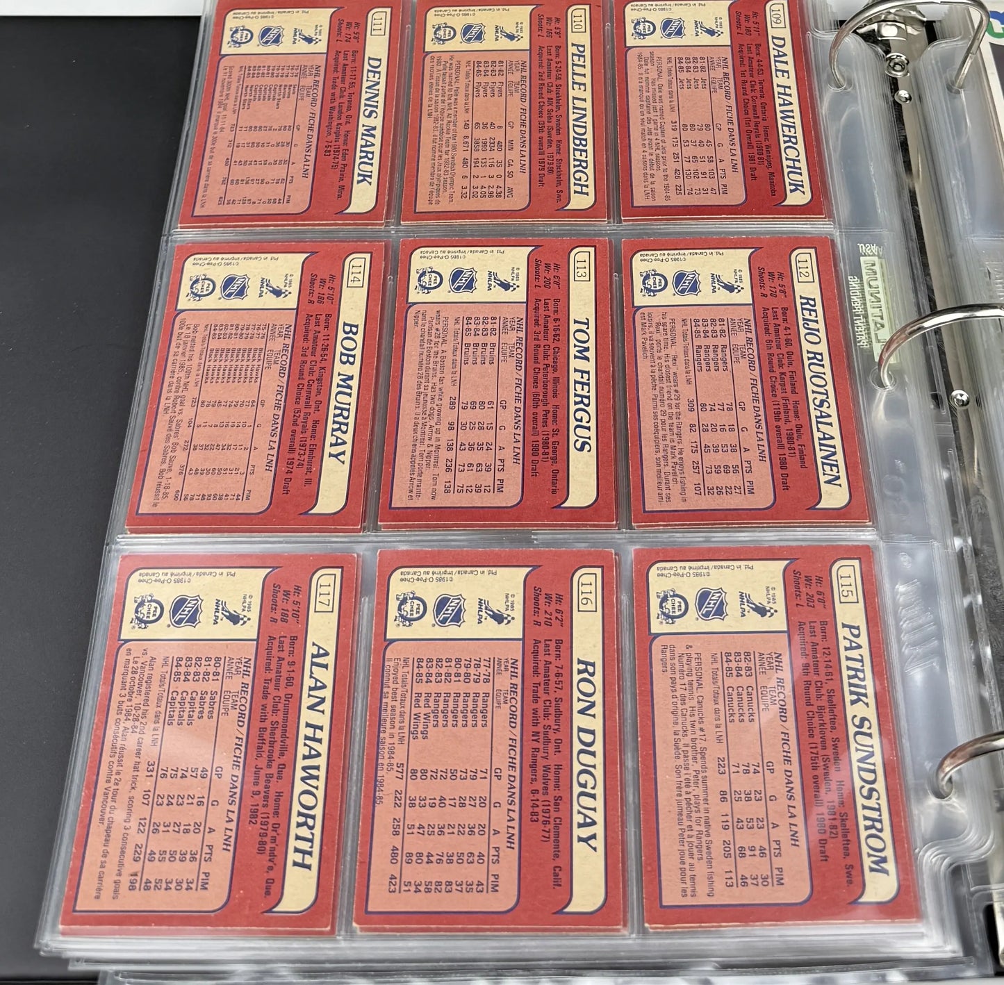 1985-86 O-Pee-Chee Hockey – Set Complet EX-MT à NRMT