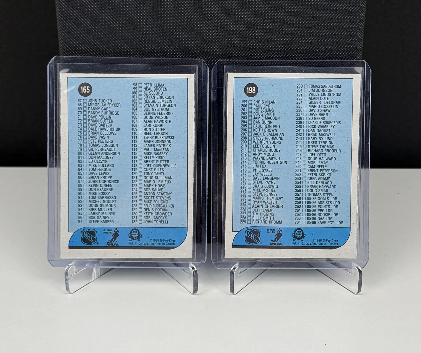 1986-87 O-Pee-Chee Hockey – Set Complet NRMT+