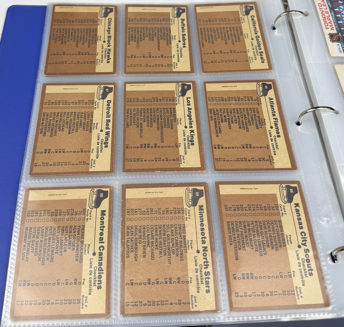 1975-76 O-Pee-Chee Hockey – Set Complet VG-EX