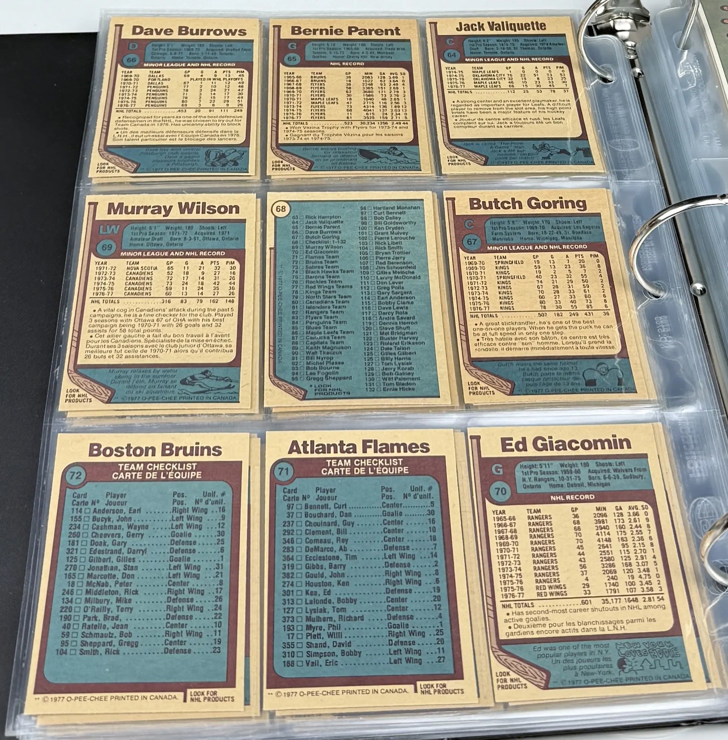 1977-78 O-Pee-Chee Hockey – Set Complet MINT High Grade