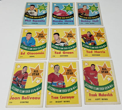 1969-70 O-Pee-Chee Hockey – Complete Set (231 Cards) – Good Condition
