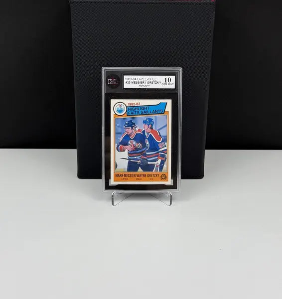 1983-84 O-Pee-Chee #23 Gretzky Messier Highlights KSA 10 GEM MINT