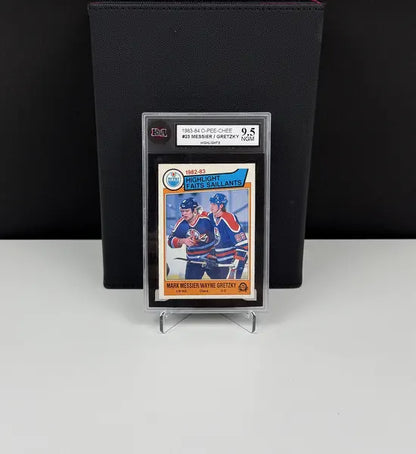 1983-84 O-Pee-Chee #23 Gretzky Messier Highlights KSA 9.5