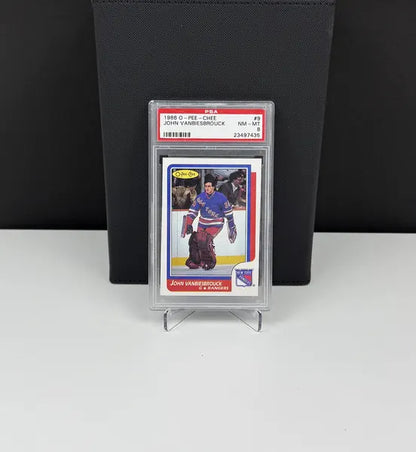 1986 O-Pee-Chee #9 John Vanbiesbrouck PSA 8 NM-MT