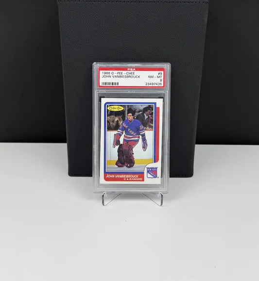 1986 O-Pee-Chee #9 John Vanbiesbrouck PSA 8 NM-MT