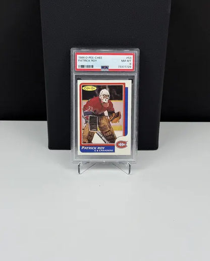 1986 O-Pee-Chee #53 Patrick Roy PSA 8 NM-MT
