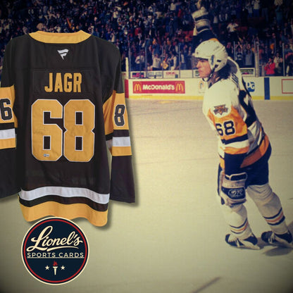 Jaromir Jagr – Chandail Fanatics Authentic Pro Noir Penguins Pittsburgh  Autographié – Beckett Authentique (Signature Argent)