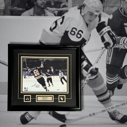 Mario Lemieux – Photo autographiée du 500e but (1995) 8x10 – Édition limitée 16/166