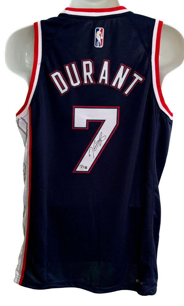 Kevin Durant – Jersey City Edition Brooklyn Nets Autographié – Beckett Witnessed