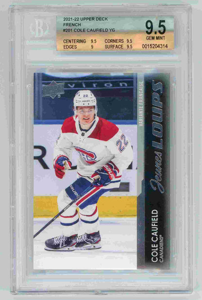 Cole Caufield Young Guns French BGS 9.5 Canadiens face