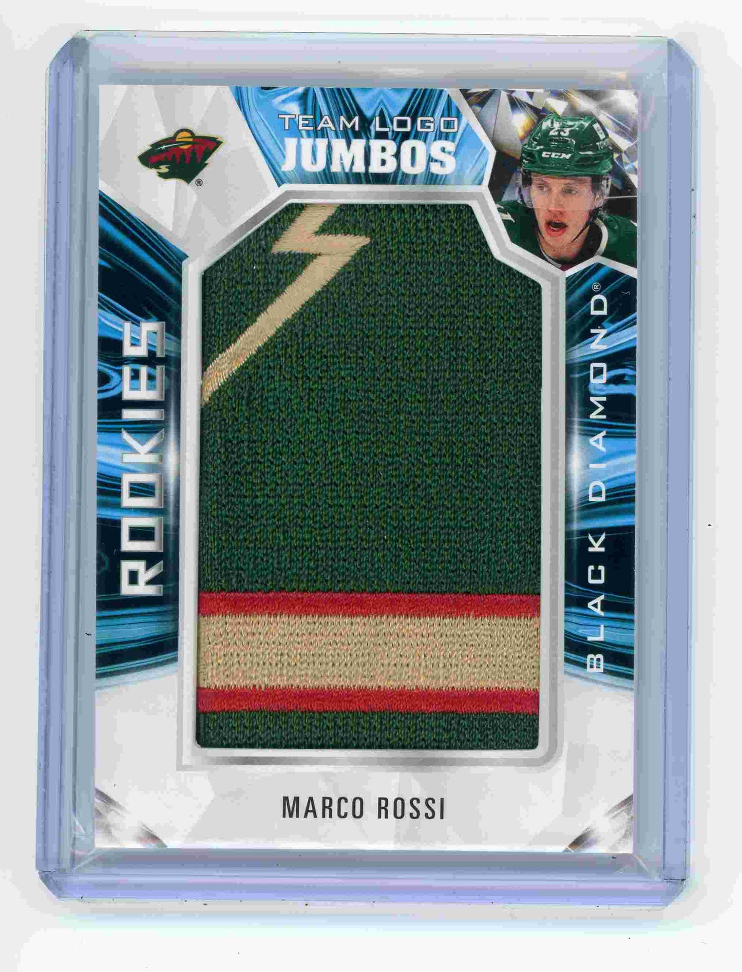 2022-23 Black Diamond Marco Rossi Team Logo Jumbos Rookie Patch – RTL-MR