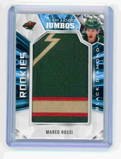 2022-23 Black Diamond Marco Rossi Team Logo Jumbos Rookie Patch – RTL-MR