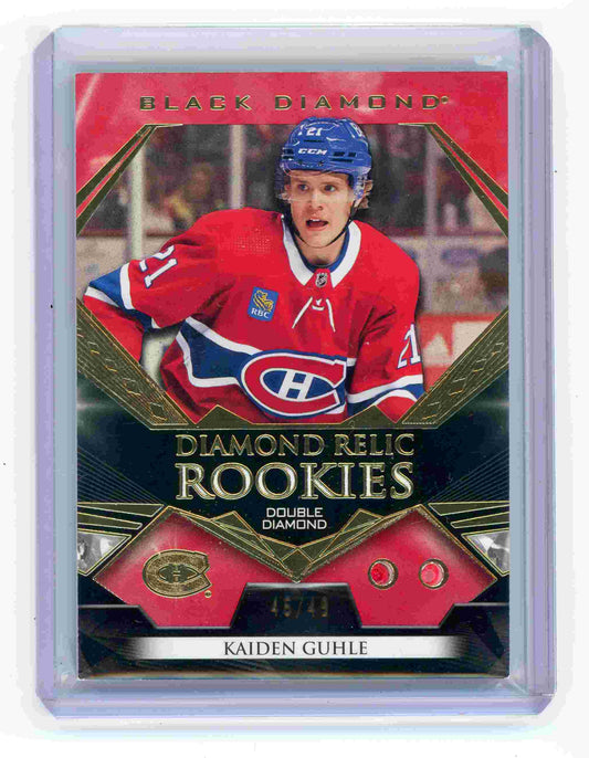 Kaiden Guhle Black Diamond Relic Rookies Double Diamond Canadiens Front