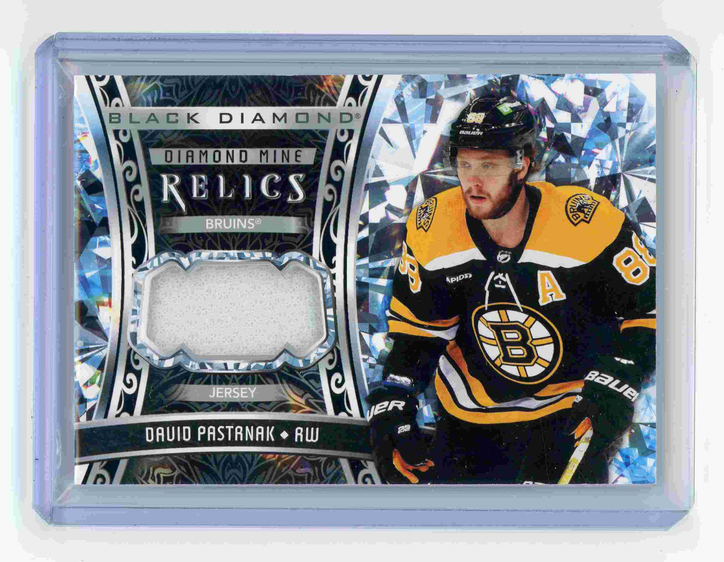 2022-23 Upper Deck Black Diamond Diamond Mine Relics David Pastrnak Jersey Bruins /99