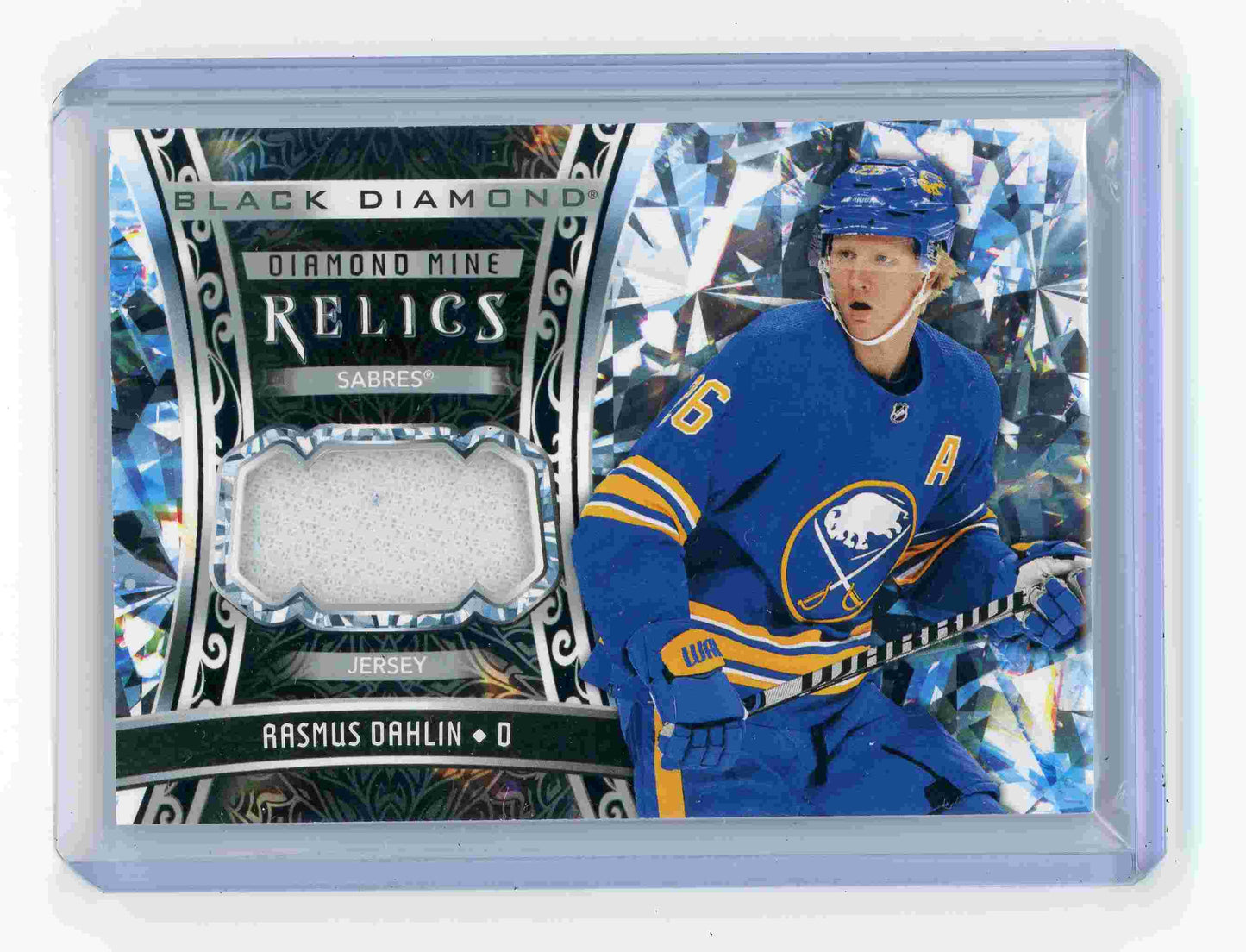2022-23 Upper Deck Black Diamond – Rasmus Dahlin Diamond mine Relics Jersey DMR-RD