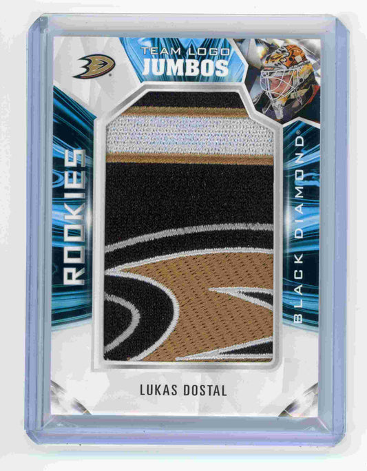 2022-23 Upper Deck Black Diamond Lukas Dostal Rookies Team Logo Jumbos Patch RTL-LD Ducks