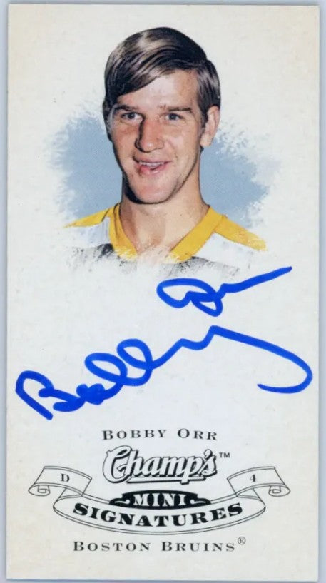 2008-09 Champ’s Minis Signatures Bobby Orr Autographe Rare