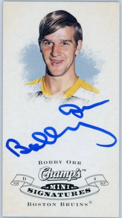 2008-09 Champ’s Minis Signatures Bobby Orr Autographe Rare