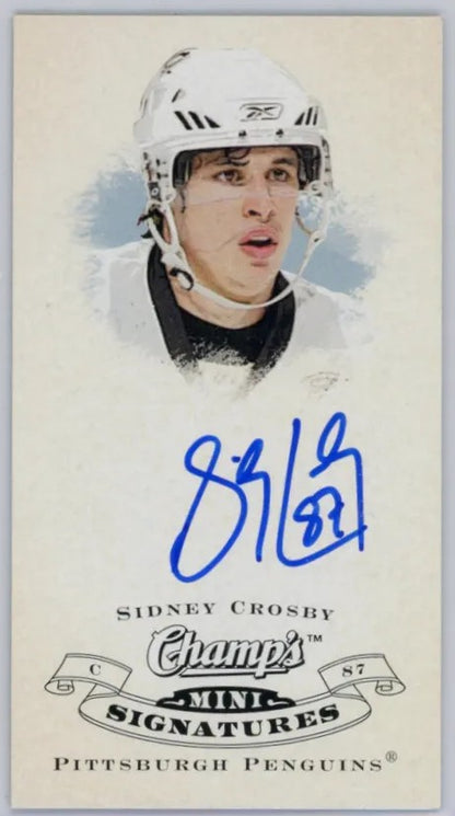2008-09 Champ’s Minis Signatures Sidney Crosby SP Autographe RED BACK Rare
