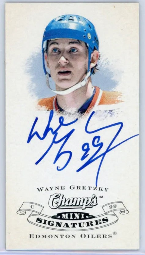 2008-09 Champ’s Minis Signatures  Wayne Gretzky SP Autographe Rare