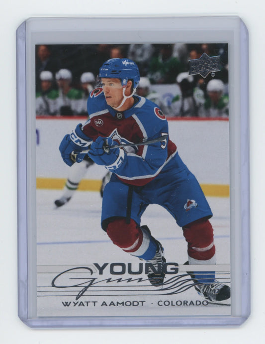 2025-26 Upper Deck Series 2 Young Guns #458 Wyatt Aamodt – Colorado Avalanche