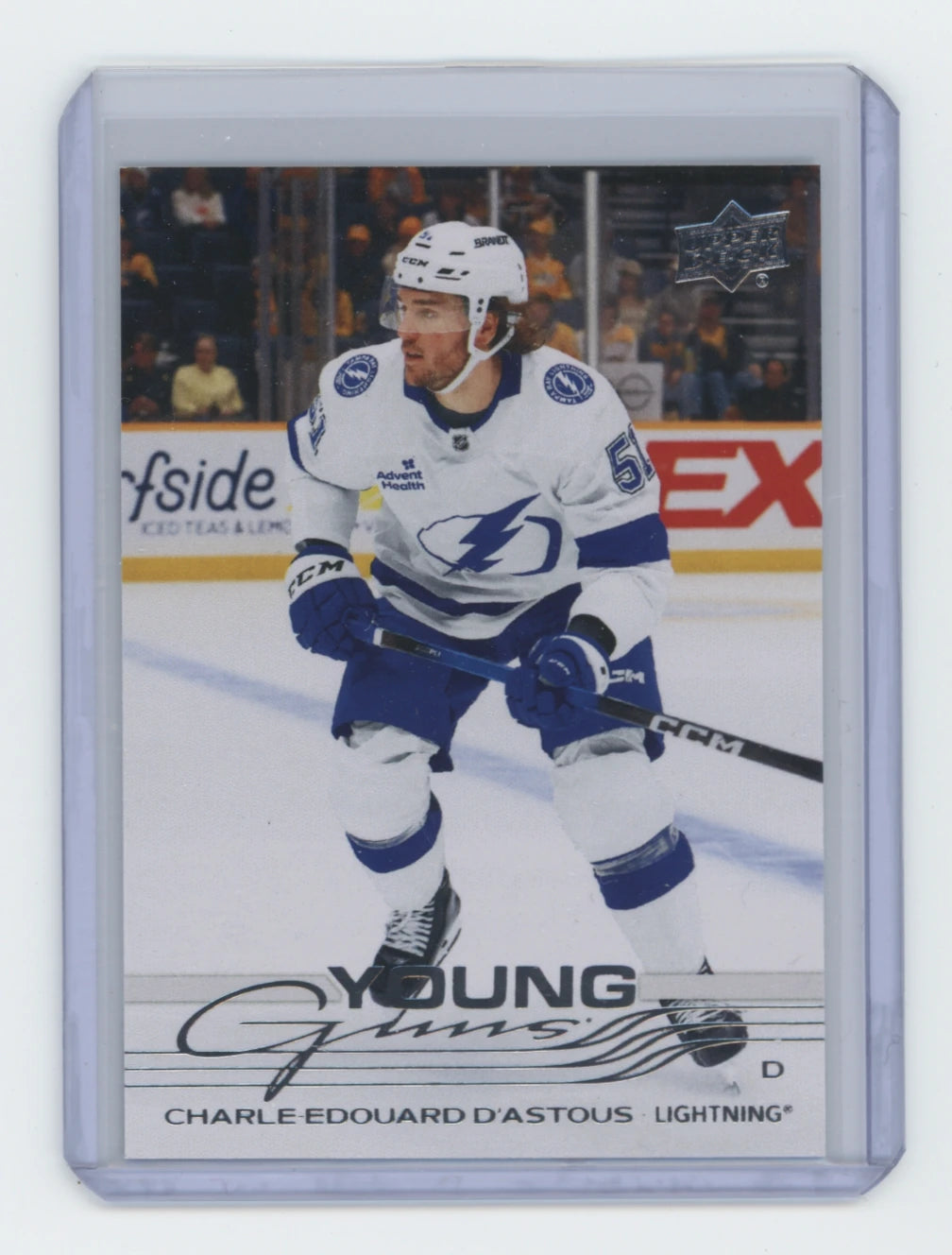 2025-26 Upper Deck Series 2 Young Guns #457 Charle-Edouard D’Astous – Tampa Bay Lightning