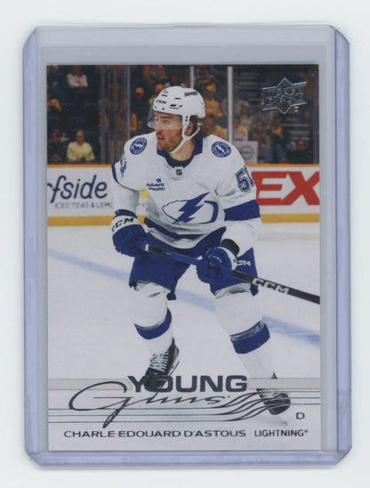 2025-26 Upper Deck Series 2 Young Guns #457 Charle-Edouard D’Astous – Tampa Bay Lightning