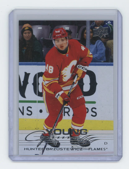 2025-26 Upper Deck Series 2 Young Guns #455 Hunter Brzustewicz – Calgary Flames