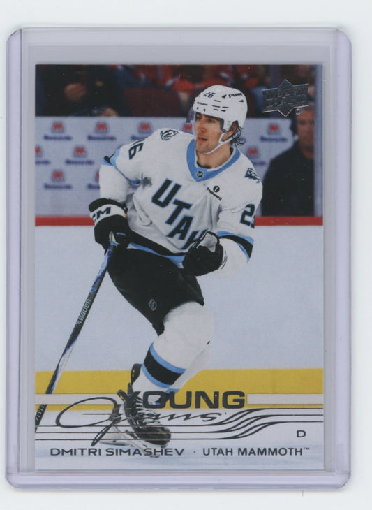 2025-26 Upper Deck Series 2 Young Guns #470 Dmitri Simashev – Utah Mammoth