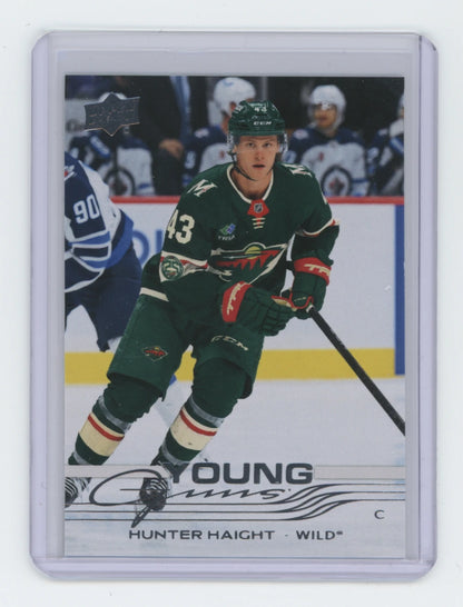 2025-26 Upper Deck Series 2 Young Guns #475 Hunter Haight – Minnesota Wild