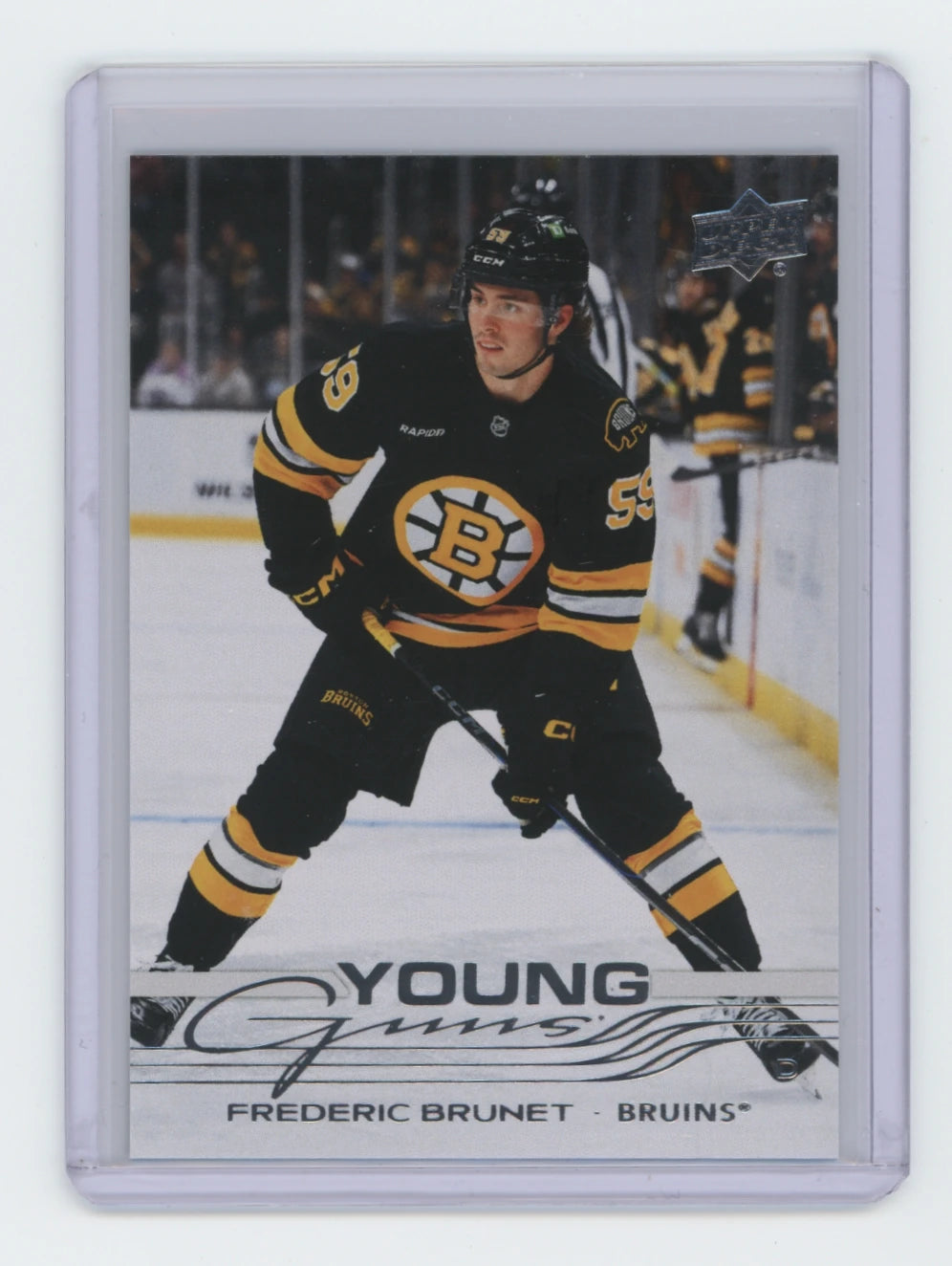 2025-26 Upper Deck Series 2 Young Guns #489 Frederic Brunet – Boston Bruins