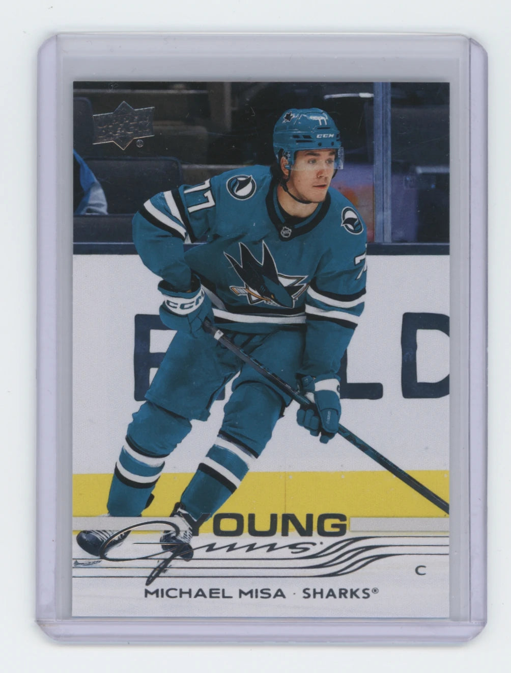 2025-26 Upper Deck Series 2 Young Guns #487 Michael Misa – San Jose Sharks