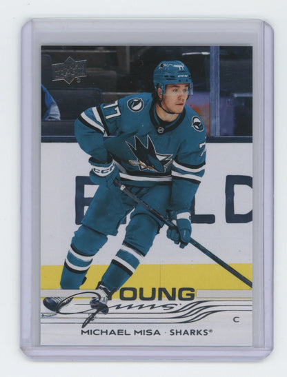 2025-26 Upper Deck Series 2 Young Guns #487 Michael Misa – San Jose Sharks