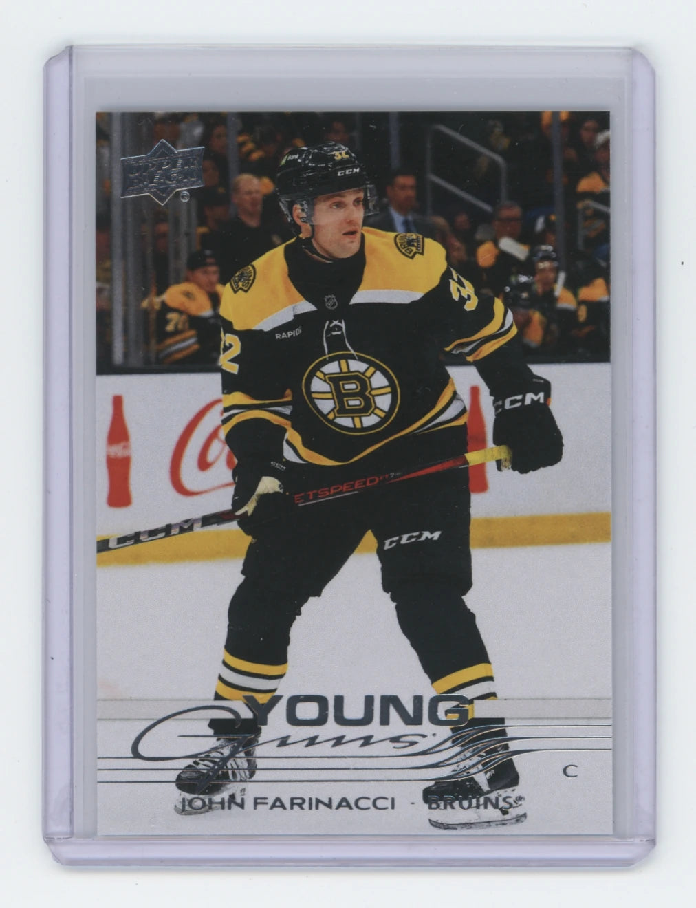 2025-26 Upper Deck Series 2 Young Guns #496 John Farinacci – Boston Bruins