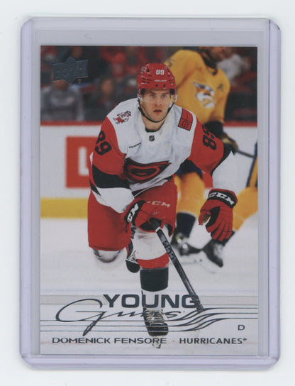 2025-26 Upper Deck Series 2 Young Guns #495 Domenick Fensore – Carolina Hurricanes