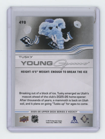 2025-26 Upper Deck Series 2 Young Guns #498 Tusky – Utah Mammoth