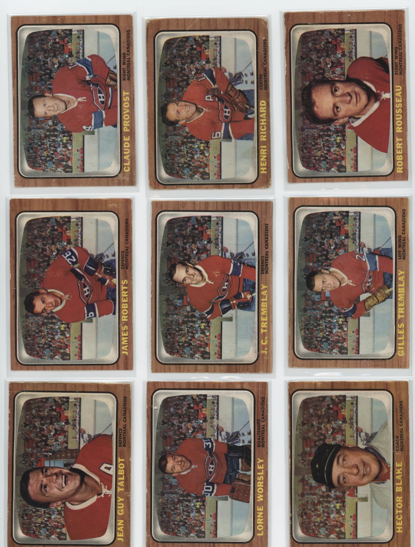 1966-67 Topps Hockey – Set Partiel 99/132 – POOR
