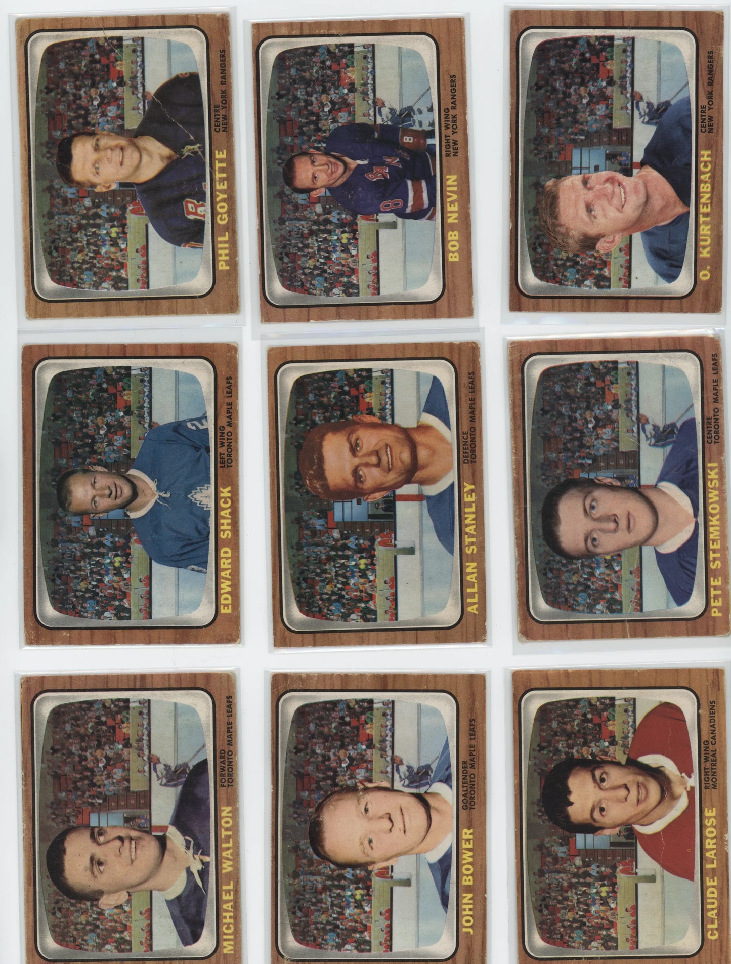 1966-67 Topps Hockey – Set Partiel 99/132 – POOR