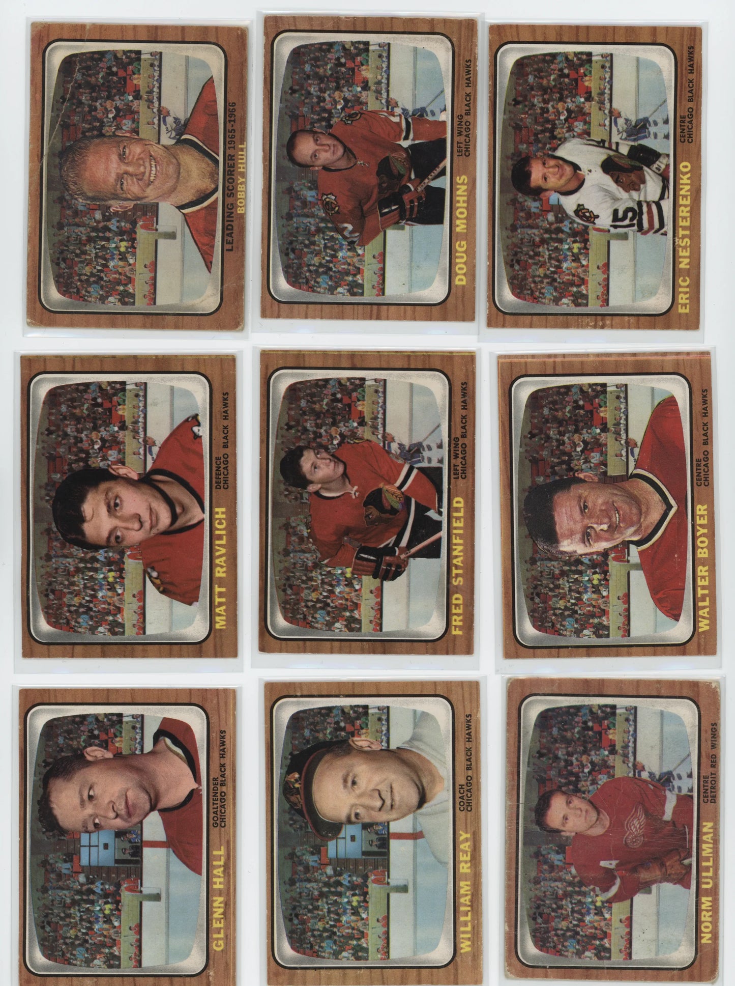 1966-67 Topps Hockey – Set Partiel 99/132 – POOR