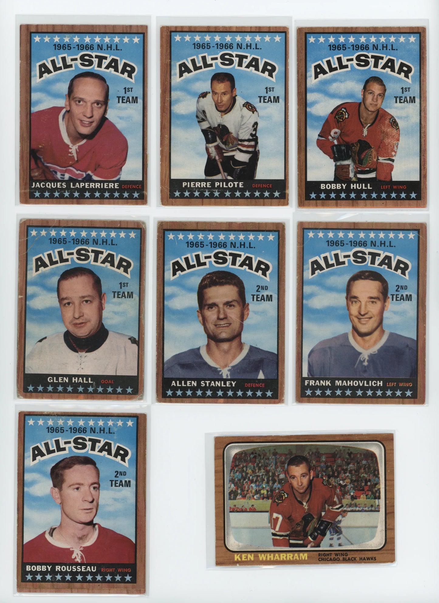 1966-67 Topps Hockey – Set Partiel 99/132 – POOR