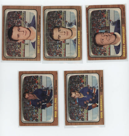 1966-67 Topps Hockey – Set Partiel 99/132 – POOR