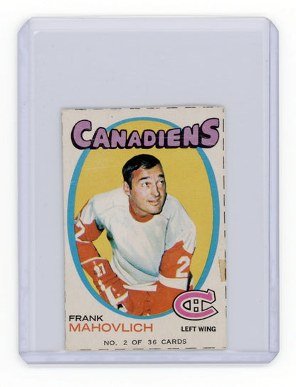 1971-72 O-Pee-Chee Bazooka #2 Frank Mahovlich