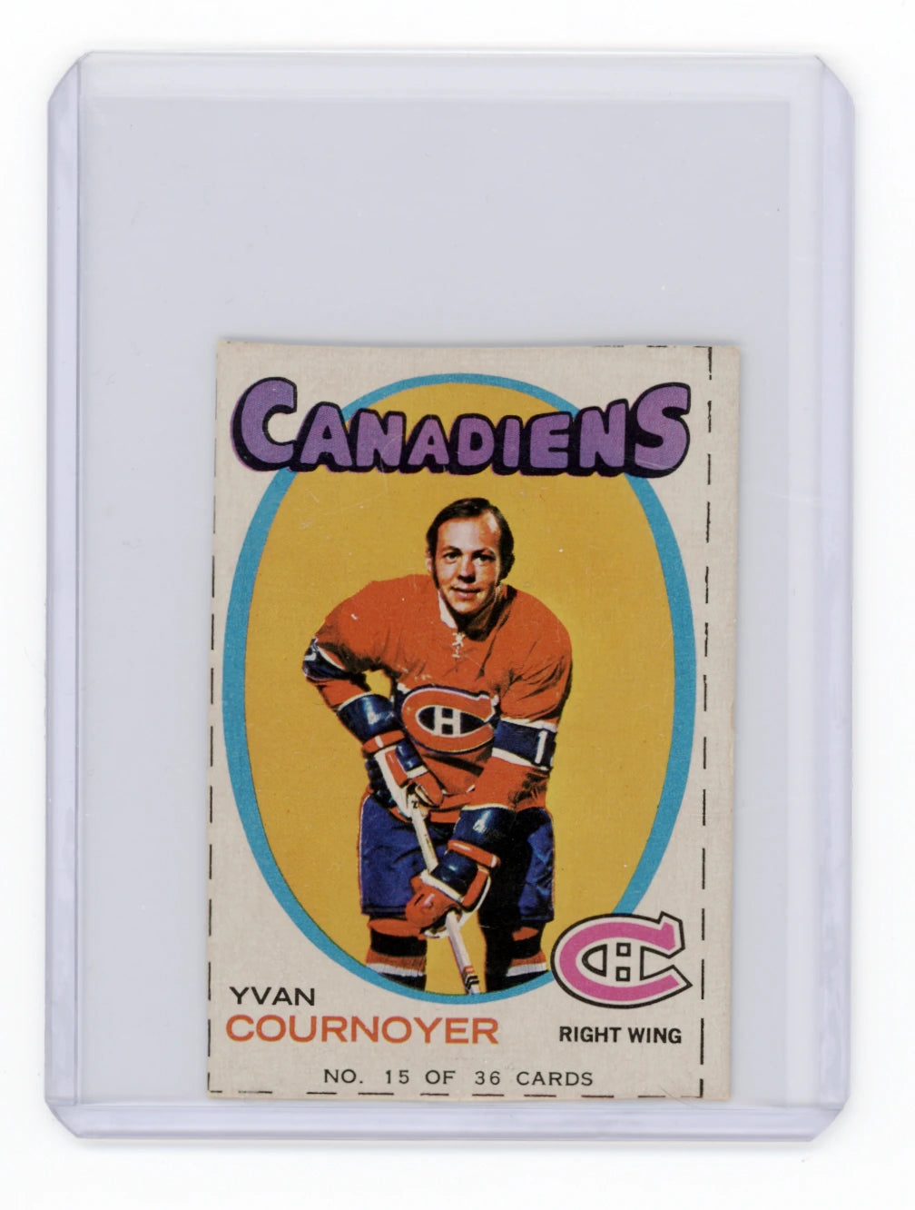 1971-72 O-Pee-Chee Bazooka #15 Yvan Cournoyer
