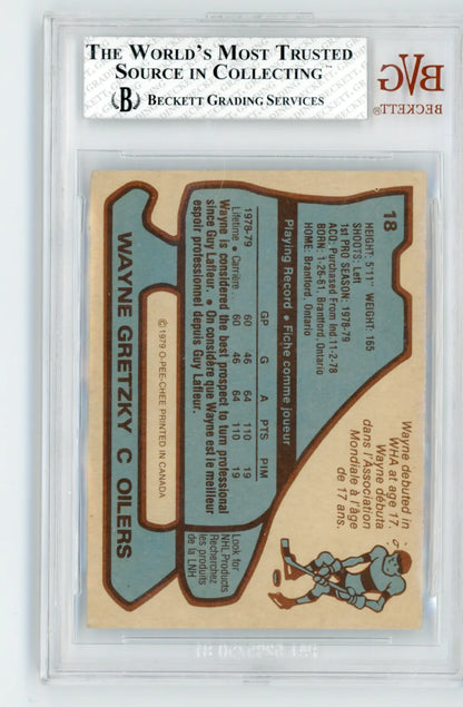 1979-80 O-Pee-Chee #18 Wayne Gretzky Rookie Card BGS 4